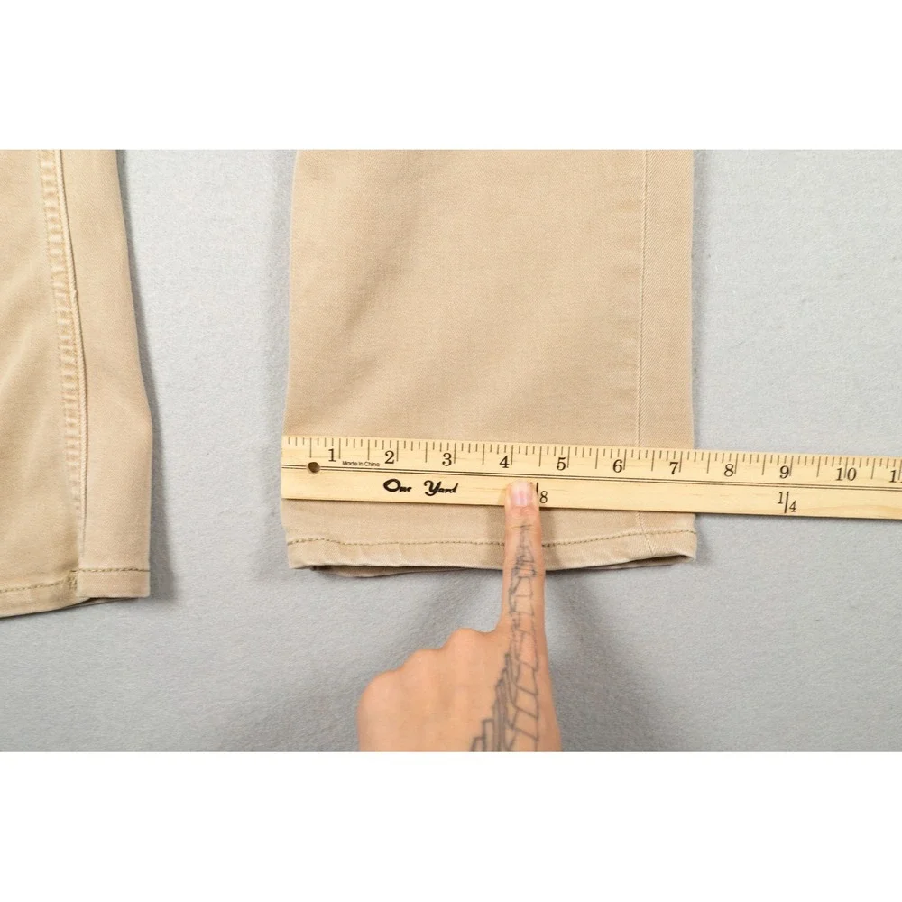 Paige Federal Slim Straight Leg Pants Mens 34 Tan Khaki Transcend Denim Chino - Picture 10 of 12